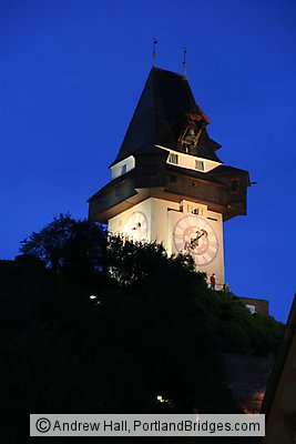 Uhrturm (Clock Tower), Dusk, Graz, Austria