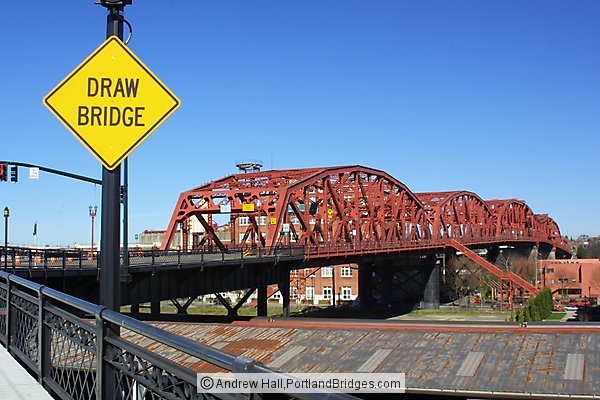 Broadway Bridge and Draw Bridge sign (Portland, Oregon)