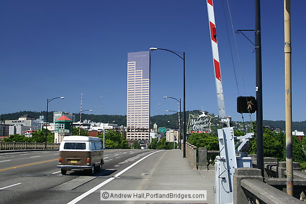 Looking West into Downtown Portland, from Burnside Bridge