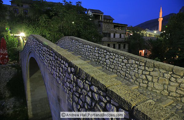 Crooked Bridge, Dusk, Mostar