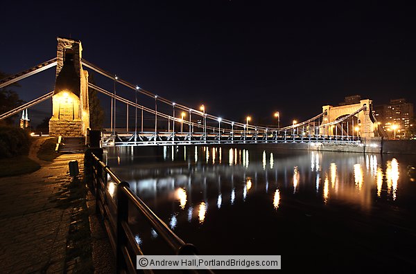 Grunwaldzki Bridge, Night, Wroclaw, Poland