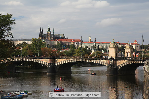 Prague Castle, Legii Bridge, Vltava River