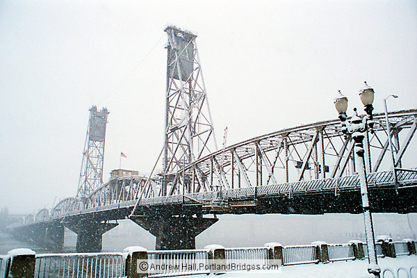 Hawthorne Bridge in the Snow (Portland, Oregon)