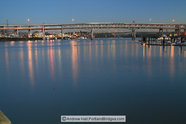 Marquam Bridge, Willamette River, Dusk (Portland, Oregon)