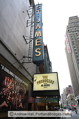 St. James' Theatre, showing Mel Brooks' The Producers