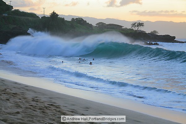 Oahu, Hawaii:  North Shore, Waimea Bay Beach, Waves