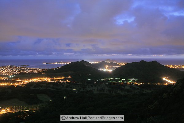 Oahu, Hawaii:  Pali Lookout, Daybreak