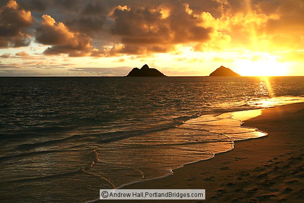 Oahu, Hawaii:  Lanikai Beach, Sunrise