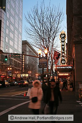Portland Sign,  Broadway, Schnitzer Concert Hall