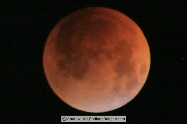 Lunar Eclipse, from Portland, Oregon, 8/28/2007