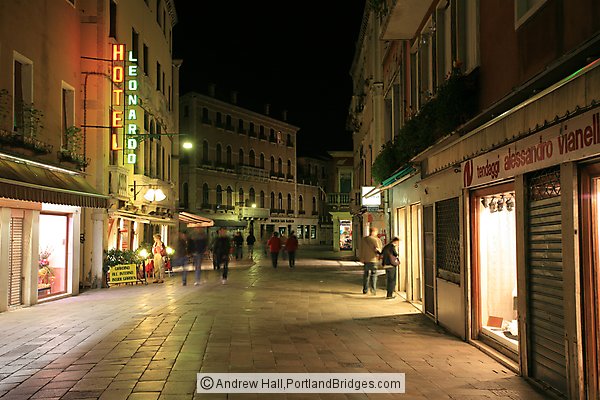 Venice Street at Night