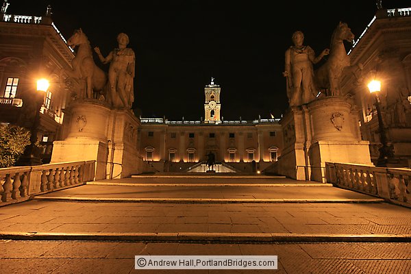 Capitoline, Michelangelo's Steps at Night, Rome