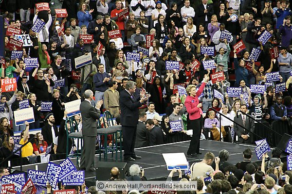 Barack Obama Rally, Seattle, Governor Chris Gregoire Endorsing Obama