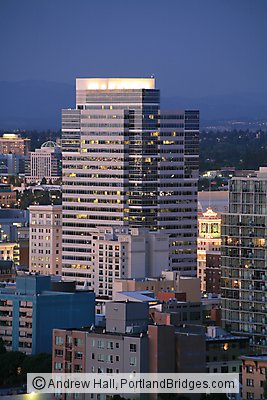 Fox Tower, Dusk (Portland, Oregon)