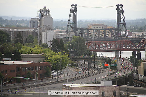 Steel Bridge, Broadway Bridge, Bridge Pedal 2008  (Portland, Oregon)