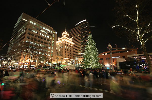 Portland Pioneer Courthouse Square Christmas Tree Lighting, 2008