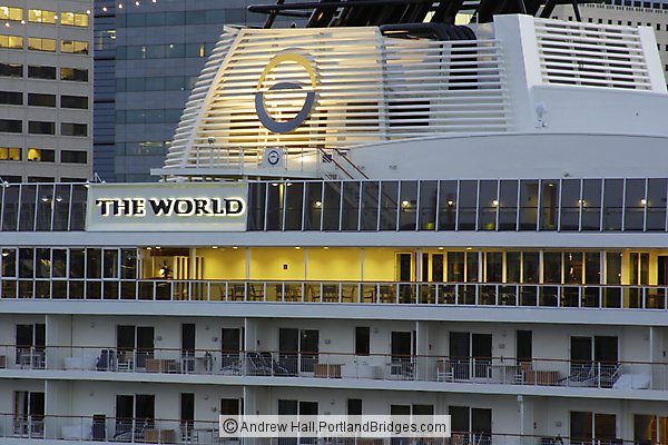 The World Cruise Ship, close-up (Portland, Oregon)