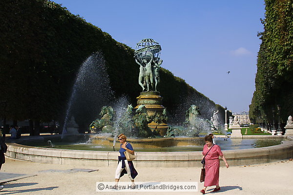 Garden, Fountain, Paris