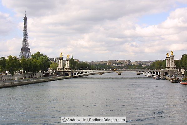 Eiffel Tower and Pont Alexandre III, Paris