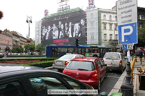 Streets, Cars, Billboard, Budapest