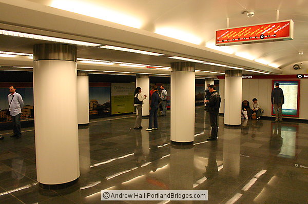 Inside Budapest Underground Station