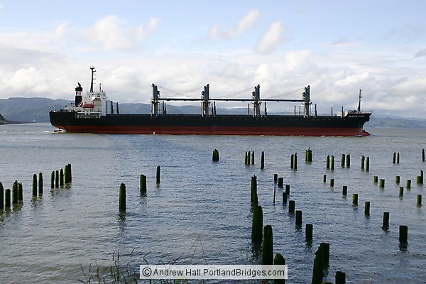 Tanker, Columbia River, at Astoria, Oregon