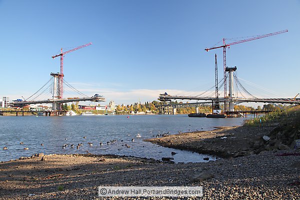 Tilikum Crossing (Transit and Pedestrian Bridge), Under Construction, 2013 (Portland, Oregon)