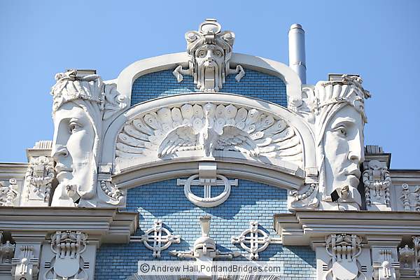 Art Nouveau Building, Mikhail Eisenstein, Elizabetes 10b, Riga, Latvia