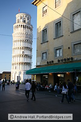 Pisa, Italy, streets and the Tower