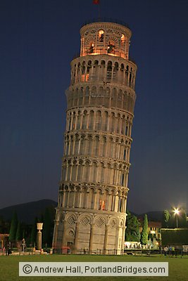Leaning Tower of Pisa, Dusk