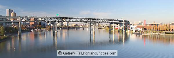 Marquam Bridge, OMSI, Panorama (Portland, Oregon)