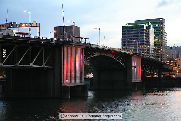 Morrison Bridge Lit at Dusk, 2010 (Portland, OR)