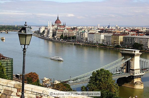 Budapest Danube River, Chain Bridge, Parliament