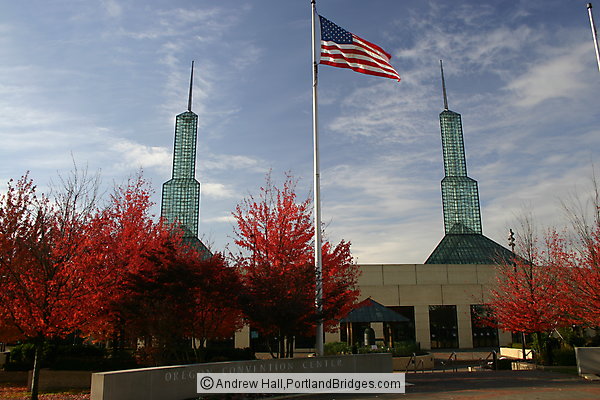 Oregon Convention Center, Fall Leaves, Flag (Portland, Oregon)