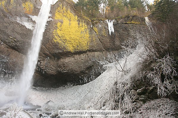 Latourell Falls, Icy, Columbia River Gorge, Oregon