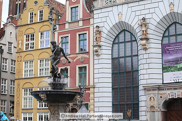 Neptune Fountain, Artus Court, Gdansk, Poland