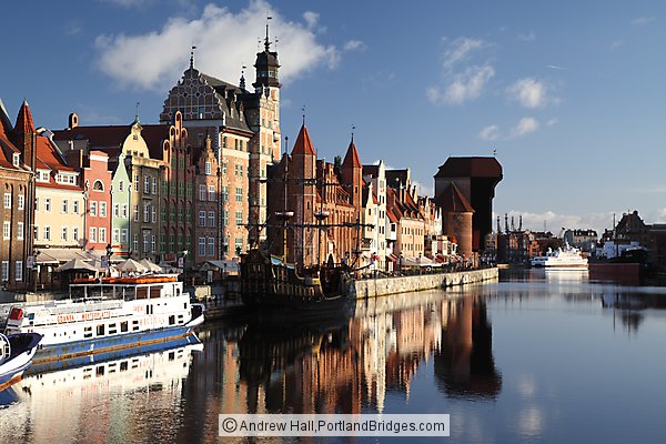 Gdansk Riverfront, Motlawa River, Reflection