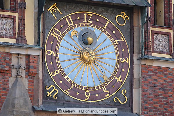 Wroclaw Town Hall Clock