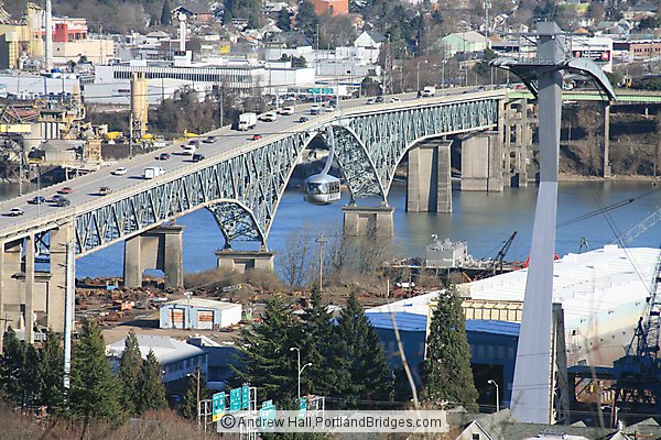 Portland Aerial Tram, Ross Island Bridge