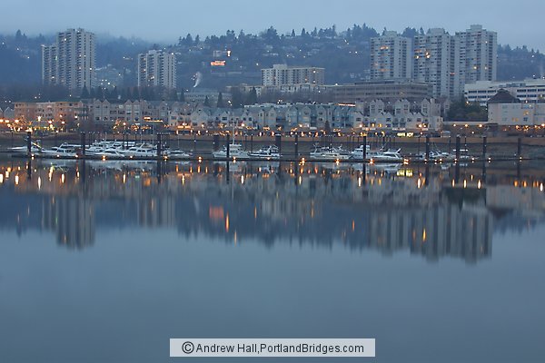Riverplace, Daybreak, Reflections, Willamette River (Portland, Oregon)