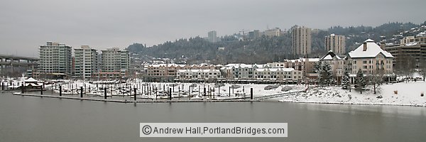 Portland Snow, Riverplace, Panoramic Pictures