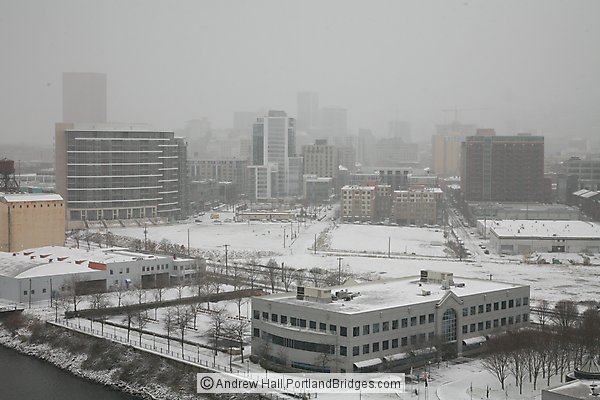 Portland Pearl District Snow Storm 2008
