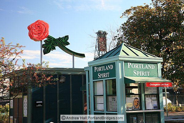 Portland Rose Festival Association (former McCall's Restuarant), Neon Rose, Portland Waterfront