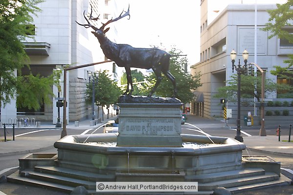 Thompson Elk Statue,  Downtown Portland