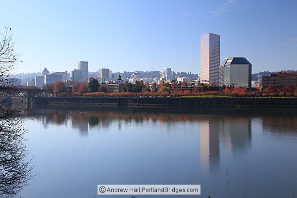 Willamette River Reflections, US Bancorp Tower, Portland