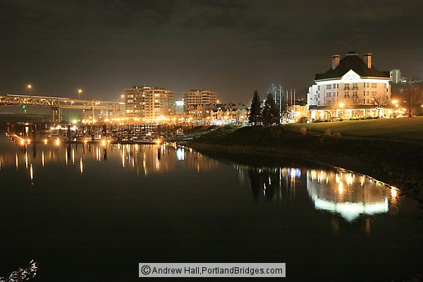 Riverplace at Night, reflections (Portland, Oregon)