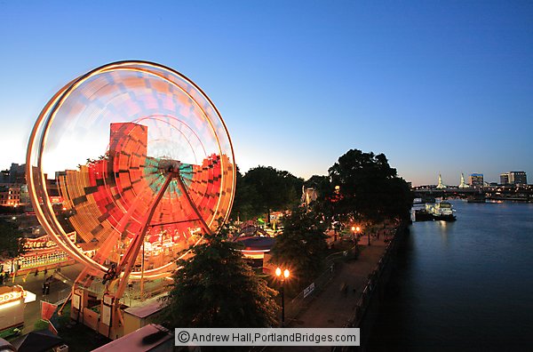 Rose Festival Ferris Wheel, Willamette River (Portland, OR)
