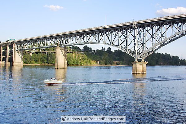 Ross Island Bridge from Portland Spirit, Willamette River