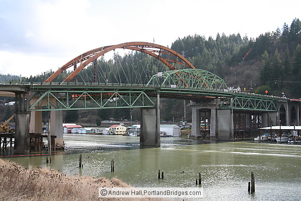 Old and New Sauvie Island Bridge Spans (Portland, Oregon)