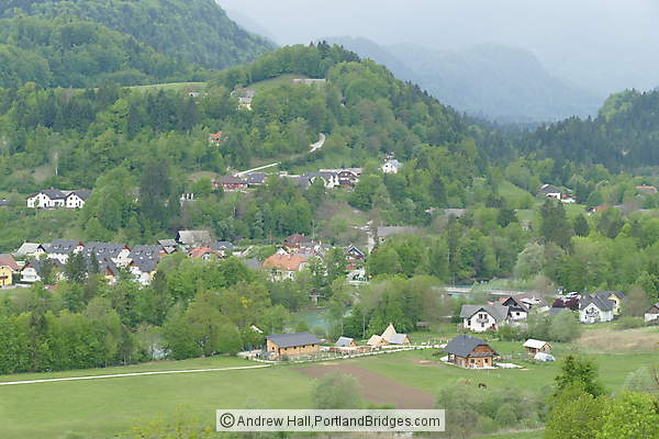 View of countryside from Radovljica